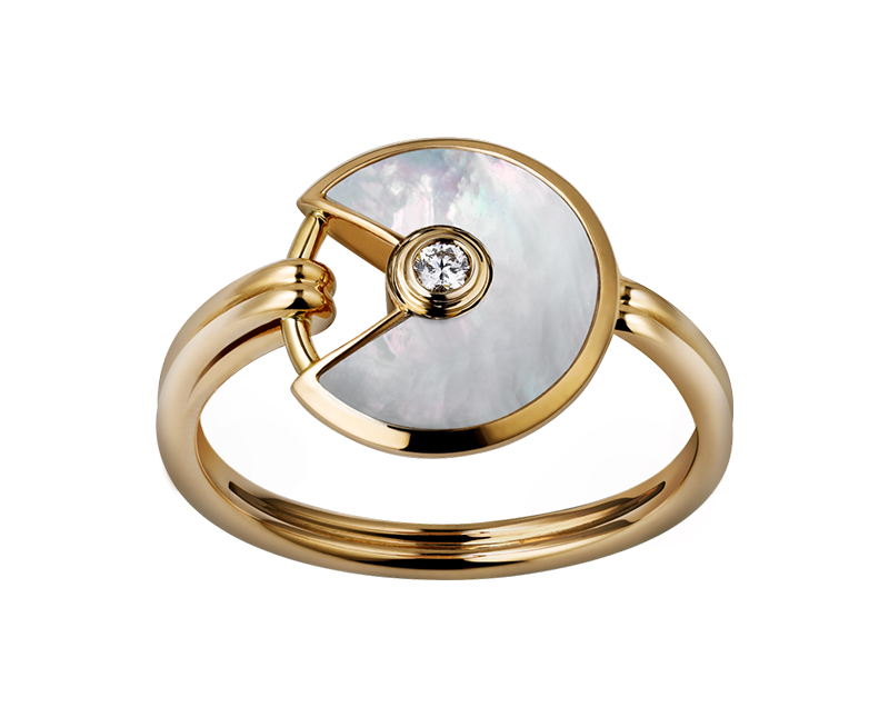 Кольцо Amulette de Cartier белый перламутр арт. CR-20340